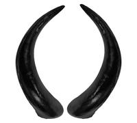 ULTECHNOVO Plastic Ox Horn DIY Headband for Halloween Costume Imitation Bull Horns Hair Accessory 1 Pair for Cosplay and Party Use