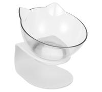 ULTECHNOVO Plastic Pet Bowl with 15 Degree Tilted Design for Cats, Raised for Easy Viewing, Neck Protection and Detachable for Convenient Feeding