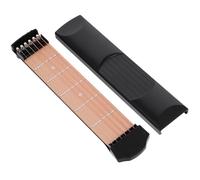 ULTECHNOVO Pocket Guitar Trainer for Beginners Portable 6-Fret Acoustic Guitar Practice Tool with Fretboard Black with Carry Box and Finger Training