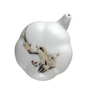 ULTECHNOVO Porcelain Ink Dropper Water Pot for Chinese Calligraphy Hand-Painted Plum Blossom Design Ceramic Inkwell Portable Oriental Art Supply for Beginners and Adults