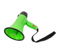 ULTECHNOVO Portable 25w Megaphone Speaker with 240s Recording Handheld Bullhorn for Outdoor Security Cheerleading Green Megaphone with Handle (requires 4 Aa Batteries)