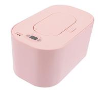 ULTECHNOVO Portable Baby Wipe Warmer with Heating Design and Temperature Adjustment, Pink Wet Tissue Container Made of Sturdy Pp+abs, for On-the-go Use and Nursery