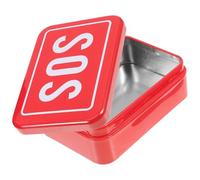 ULTECHNOVO Portable Box Tin Storage Case, Outdoor Emergency Medical Kit Organizer, Household Medicine Storage Container for Travel and Camping