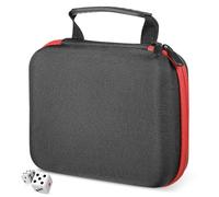 ULTECHNOVO Portable Dice Organizer Bag with Dual Compartments and Synthetic Fiber Material Easy Access Dice Holder Case for Tokens for Gaming Convention or Local Event Storage