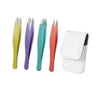 ULTECHNOVO Portable Ergonomic Eyebrow Tweezers Stainless Steel Precision Brow Clips for Women and Men Lightweight and Compact Go Facial Hair Removal