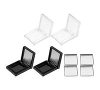 ULTECHNOVO Portable Eyeshadow Box Refillable Lipstick Tray 8pcs Plastic Iron Makeup Empty Color Mixing Plate Not Easy to Break for Outdoor Travel Cosmetics Storage