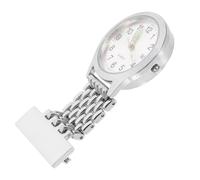 ULTECHNOVO Portable Nursing Watch Silver Alloy with Digital Display and Alarm Clock Electronic Nurse Watch Featuring Precise Time and Hook Clip Design for Healthcare Professionals