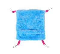 ULTECHNOVO Portable Parrot Hammock Bed in Blue Arctic Velvet Wrap Style Design, Small Pet Sleep Sack Suitable for Beds and Fence, Warm Bird Nest for Comfortable Rest