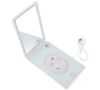 ULTECHNOVO Portable Sheet Mask Warmer with Timing Setting for Home and Traveling Use, White Abs Material Face Mask Heater with USB Power and Makeup Mirror