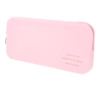 ULTECHNOVO Portable Silicone Makeup Brush Case with Proper Capacity and Easy Open Close Feature, Stylish Pink Cosmetic Bag for Women for Holiday and Birthday