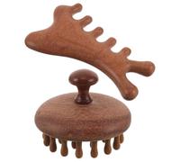 ULTECHNOVO Portable Wooden Scalp Massage Comb Arched Tooth Shape for Comfortable Head Relaxation, Handheld Design Reduces Finger Fatigue, for Travel and Work Breaks