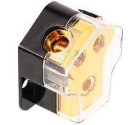 ULTECHNOVO Power Distribution Block 2x4ga Output Car Audio Distribution Block 1x0ga Input Zinc Alloy Construction with Plastic Cover Simplify Wiring for Vehicle Audio Systems and Amps