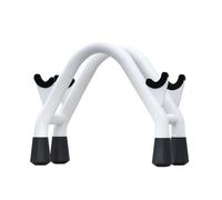 ULTECHNOVO Practical Iron Dumbbell Rack for Home Workout Tool White Finish, Protects Floor and Organises Gym Fitness Supplies Efficiently in Small Spaces