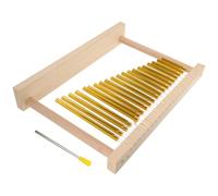 ULTECHNOVO Premium Solid Copper Wind Chime Tone Percussion Bars and Wooden Base Stable Drumstick Instrument for Musical Teaching and Outdoor Sound Therapy