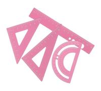 ULTECHNOVO Professional Metal Protractor Ergonomic Design and Anti-skid Ruler Head, Pink Measuring Tool for Classroom Supplies and Art Design, Precise Scale Rule for Maths Equipment