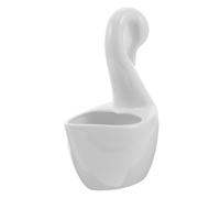 ULTECHNOVO Pure White Ceramic Swan Spoon and Fork Organizer Cutlery Holder with Ample Storage for Kitchen Countertop and Dining Table Creative Flatware Rack for Household Utensil Organization