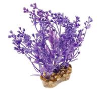 ULTECHNOVO Purple 3d Plastic Tropical Fish Tank Plants Aquarium Landscape Decoration Reusable Sturdy Fake Fish Tank Plant Decor for Household Aquatic Animals