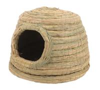 ULTECHNOVO Rabbit Nest Grass House Woven Bed Light Green Comfortable and Safe Environment Simple Style Household Hideout Nest for Hamster and Rabbit