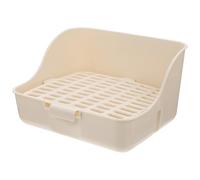 ULTECHNOVO Rabbit Potty Training Toilet Tray Box for Indoor Small Animals Including Guinea Pigs and Ferrets Plastic Pet Toilet with Corner Litter Tray