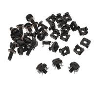 ULTECHNOVO Rack Mount Screws and Cage Nuts Kit with High Strength and Anti Vibration Features 40pcs M6 X 14mm Carbon Steel Black for Server Cabinets and Multimedia Equipment for Studio