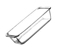 ULTECHNOVO Rectangular Tempered Glass Baking Pan Handles, Ovenproof Food Serving Dish for Cheese Bake and Microwave Use, Household Glass Roasting Plate Suitable for Oven Cooking and Salad