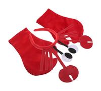 ULTECHNOVO Red Crab Headband with Claw Gloves Set, Soft Cloth and Iron Wire Material, Easy to Clean Sea Creature Accessory for Halloween Party Or Mardi Gras Costume