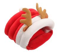 ULTECHNOVO Red Deer Shape Hamster Sleeping Nest with Pp Cotton Material, Multi-functional Design and Easy to Clean, Winter Bed for Small Pets and Hamsters