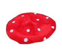 ULTECHNOVO Red Mushroom Hat for Plush Mushroom Shaped Cosplay Accessory Comfortable Party and Photography Prop Halloween Costume Hat for Boys and Fun Festival Wear