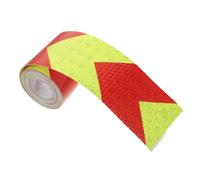 ULTECHNOVO Reflective Safety Warning Tape Yellow Red Arrow, Waterproof Self-adhesive High Visibility Strip for Trailers Cars Trucks Outdoor Use, Heavy-duty Conspicuity Marker
