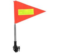 ULTECHNOVO Reflective Wheelchair Safety Flag High Visibility Polyester Triangle Banner Sturdy Construction with Telescopic Stainless Steel Pole with Quick for Mobility Scooters and Bikes