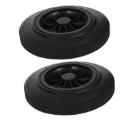 ULTECHNOVO Replacement Garbage Can Wheels Easy to Install and Convenient to Move 2 Pcs Made of Sturdy Plastic and Rubber for 240l Trash Cans Suitable for Outdoor Wheelie Bins
