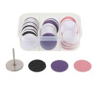 ULTECHNOVO Replacement Sanding Discs for Electric Foot File, Sandpaper Discs Set with 80#, 150#, 240# Grits for Removing Dead Skin and Hard Calluses on Heels and Foot, Suitable for Home Use