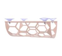 ULTECHNOVO Reptile Honeycomb Climbing Shelf with Suction Cup Mounting Beige | 3d Modular Build, Simulated Bark Surface, Look, for Glass Terrariums and Medium Enclosures