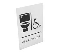 ULTECHNOVO Restroom Wheelchair Disabled Sign with Adhesive Backing, Accessible Toilet Door Sign for Disabled Bathroom, Wall-mounted Safety Symbol for Public and Office Use