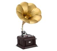 ULTECHNOVO Retro Classic Phonograph Record Player Gramophone Ornaments Hand-cranked Vintage Home Decor for Music Lovers and Collectors