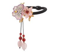 ULTECHNOVO Retro Hair Tie Thick Elastic for Women Vintage Chinese Style Flower Hair Elastic Rope Soft Fabric for Ponytail Ancient Style