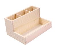 ULTECHNOVO Retro Style Treasure Box Wooden Make up Storage Organizer with Multi-grid Design and Sturdy Structure for Safe Storage of Cosmetics and Trinkets on Bedroom Bedside Table