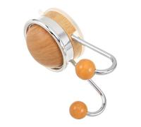 ULTECHNOVO Reusable Suction Cup Hooks with Dual Hook Design and Wood Grain Finish, Stainless Steel and Plastic Materials, for Bathroom Tile Wall and Kitchen Storage, Maximising Vertical Space