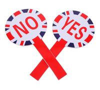 ULTECHNOVO Reusable Yes No Voting Paddles Set 2pcs Double-sided 15x30cm Kt Foam Boards Classroom Dry Erase Game Judging Board Teacher Handheld Decision Making Supplies Random Color