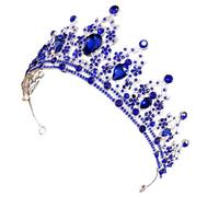 ULTECHNOVO Rhinestone Wedding Headband Leaf-shaped for Women with Both Ends Zinc Alloy Bridal Hair Accessory and Thanksgiving for Special Occasion