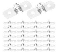ULTECHNOVO Rigid Pipe Strap Clamp Stainless Steel U-Shaped 100pcs M5 with Double Hole Design, Cable and Steel Conduit Fixing Holder Easy Installation and Wear for Electrical Conduit Setups