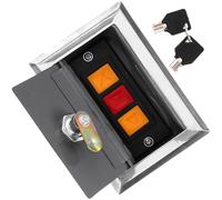 ULTECHNOVO Rolling Shutter Door Control Box with Push Button Station and Concealed Lock for Garage Gate Opener, Remote Control Switch Box Suitable for Electric Roller Shutters