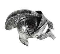 ULTECHNOVO Roman Helmet with Folding Face Mask Medieval Costume Headwear for Halloween Party Ancient European Soldier Hat for Cosplay and LARP