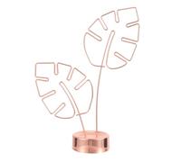 ULTECHNOVO Rose Gold Monstera Leaf Photo Clip with Stable Base Decorative Desktop Note Holder for Photos Memos Business Cards Table Numbers for Home and Office Organization