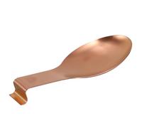 ULTECHNOVO Rose Gold Stainless Steel Soup Ladle Cushion, Thickened Large Spoon Rest Pad for Kitchen Countertop, Sturdy Ladle Holder for Cooking Utensils and Soup Spoons