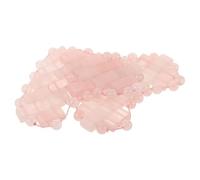 ULTECHNOVO Rose Quartz Eye Mask Heart-shaped Crystal Stone Rest Eye Patch for Promoting Sleep and Facial Massage Simple Design and Pink Colour