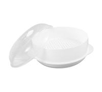 ULTECHNOVO Round Food Steamer Container with Transparent Lid for Microwave Oven Reusable Kitchen Steamer for Vegetables Pasta and Eggs Practical Cooking Gadget