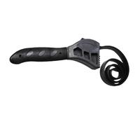 ULTECHNOVO Rubber Strap Wrench Fits Shape Adjustable Bottle Opener 2pcs Multifunctional Jar Openers with Plastic Handle Black for Auto Repair and Kitchen Use