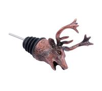 ULTECHNOVO Rustless Antique Copper Elk Head Wine Pourer Bottle Stopper, Creative Retro Liquor Cap for Christmas Wine Serving and Sealed Bottle Preservation