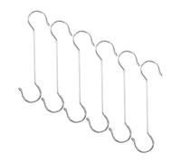 ULTECHNOVO S Shaped Plant Hanging Hooks 6pcs Stainless Steel Silver